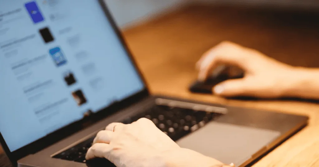 Person on a computer