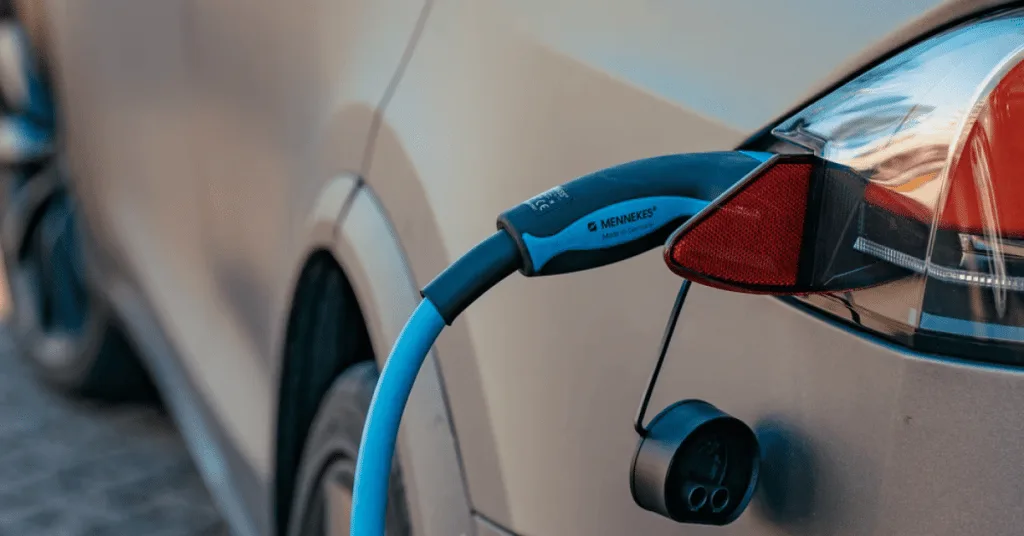 EV plugged in to charge