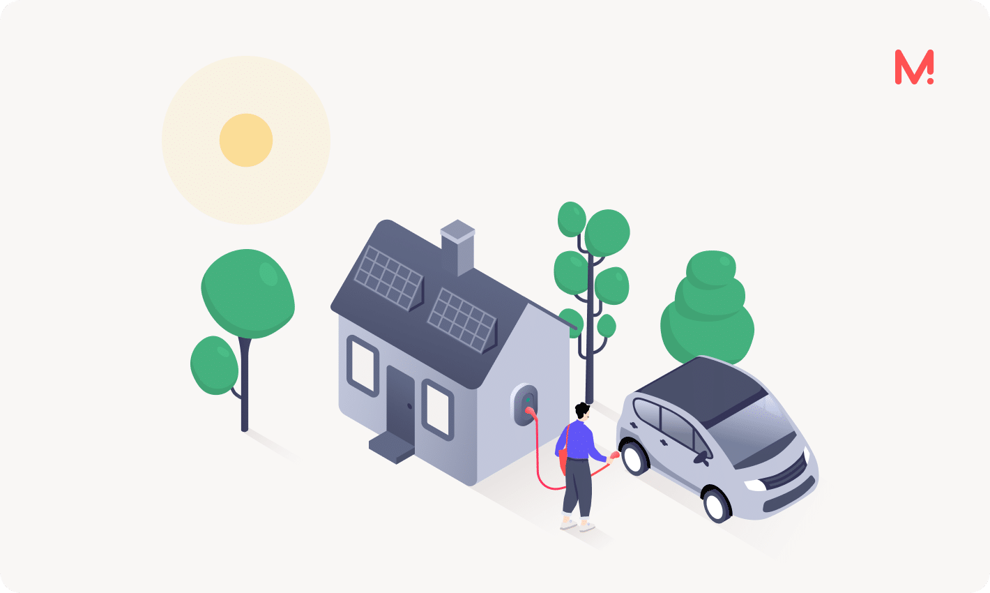 Solarpower nutzen, um Elektroautos zu Hause zu laden