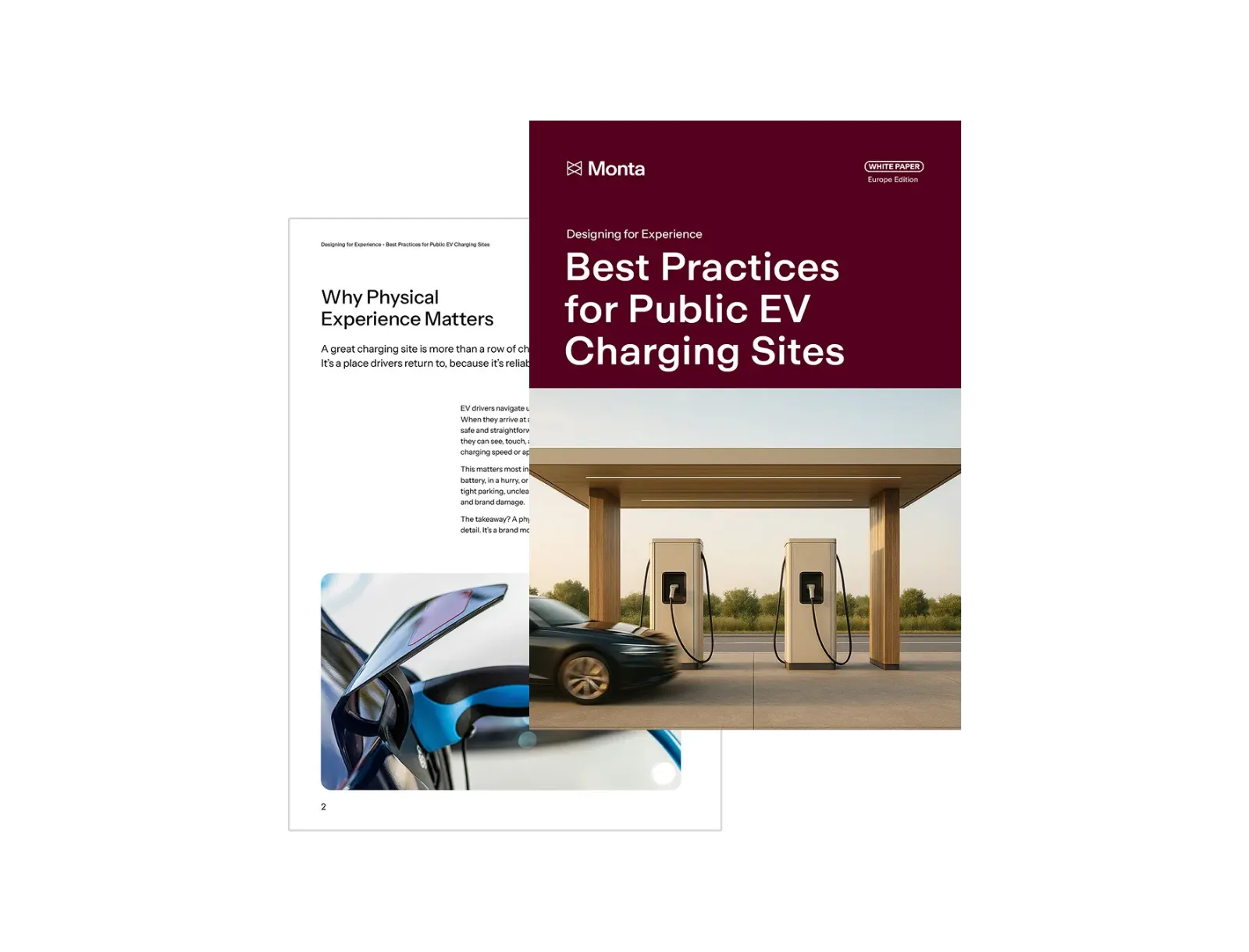 Cover of the white paper Designing for Experience: Best Practices for Public EV Charging Sites
