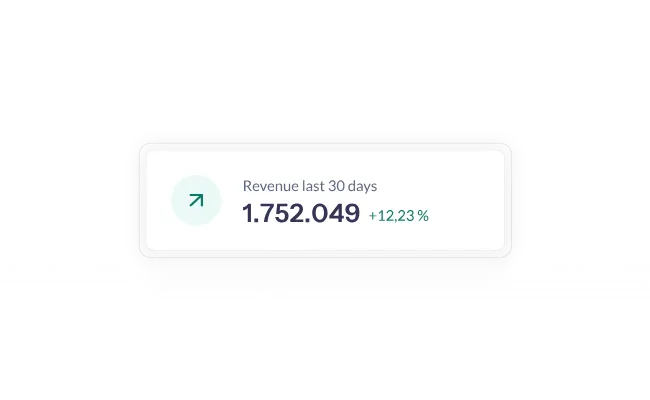 A Successful charges card showing 96%