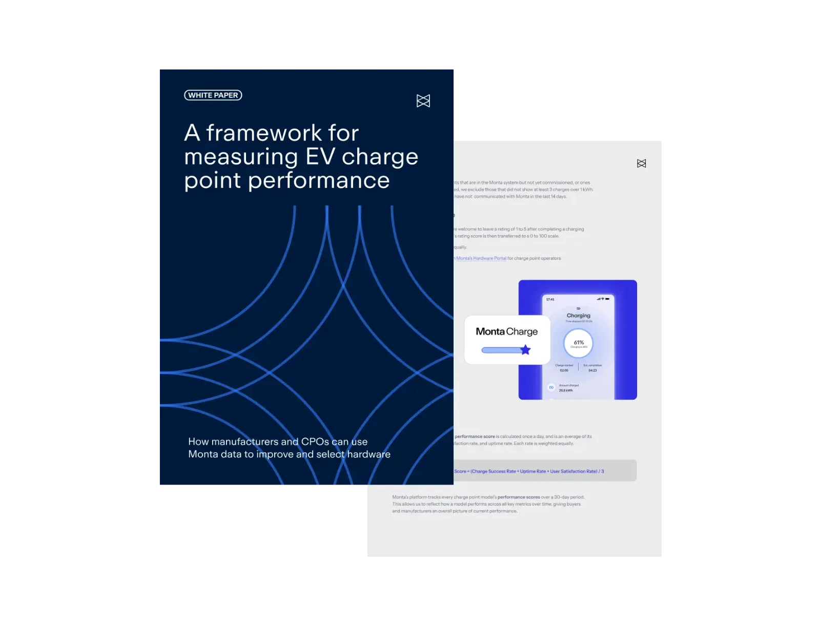 Cover of Monta’s white paper “A framework for measuring EV charge point performance”